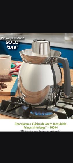 CHOCOLATERA DE 3 QT CLÁSICA DE ACERO INOXIDABLE PRINCESS HOUSE ⚘️