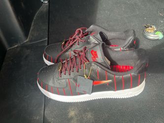 Nike Air Force 1 Low Black Red Jewel Chicago Sneakers