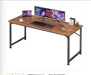 Large Rustic Wood and Metal Desk - brand new