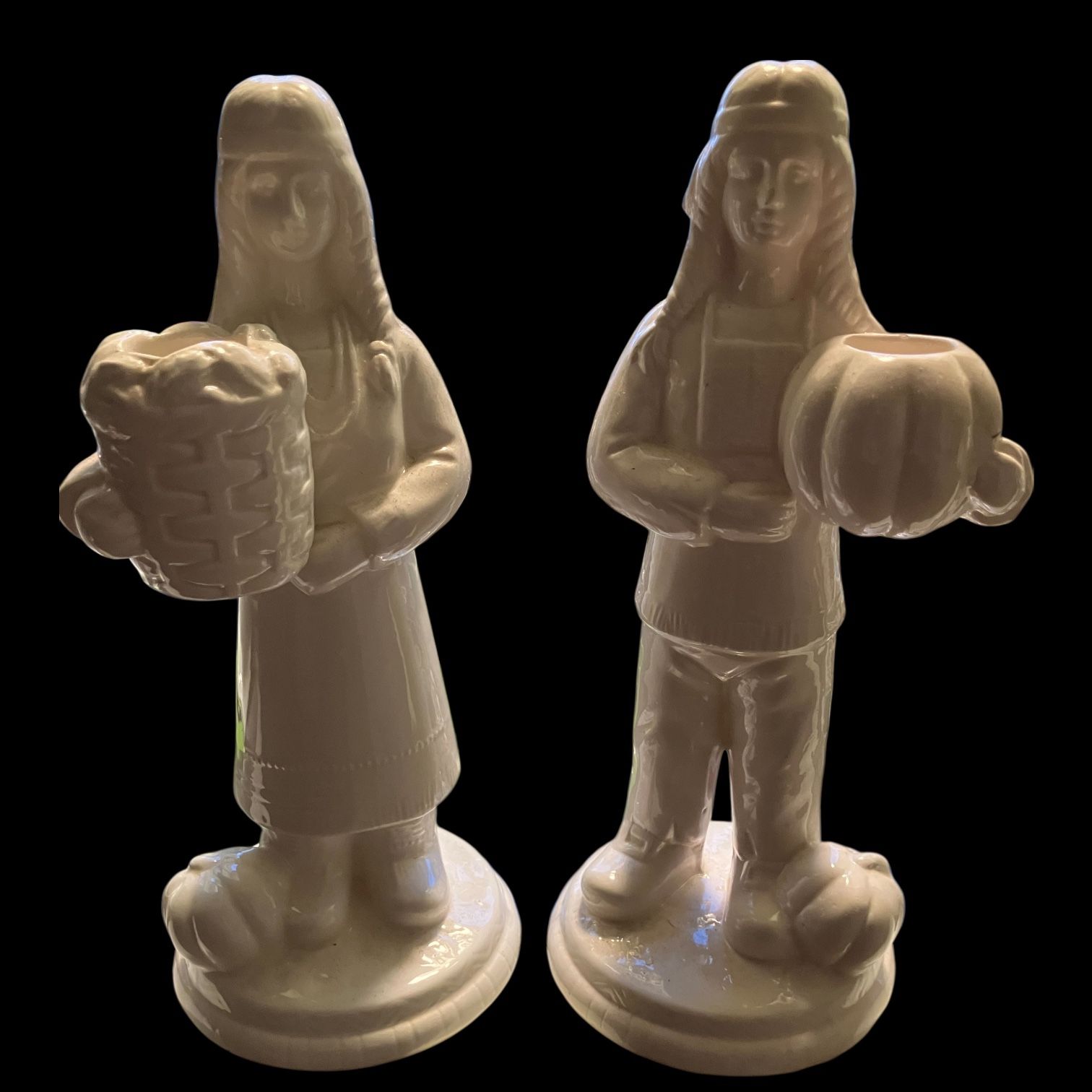 Native American Harvest Candle Stick Holders