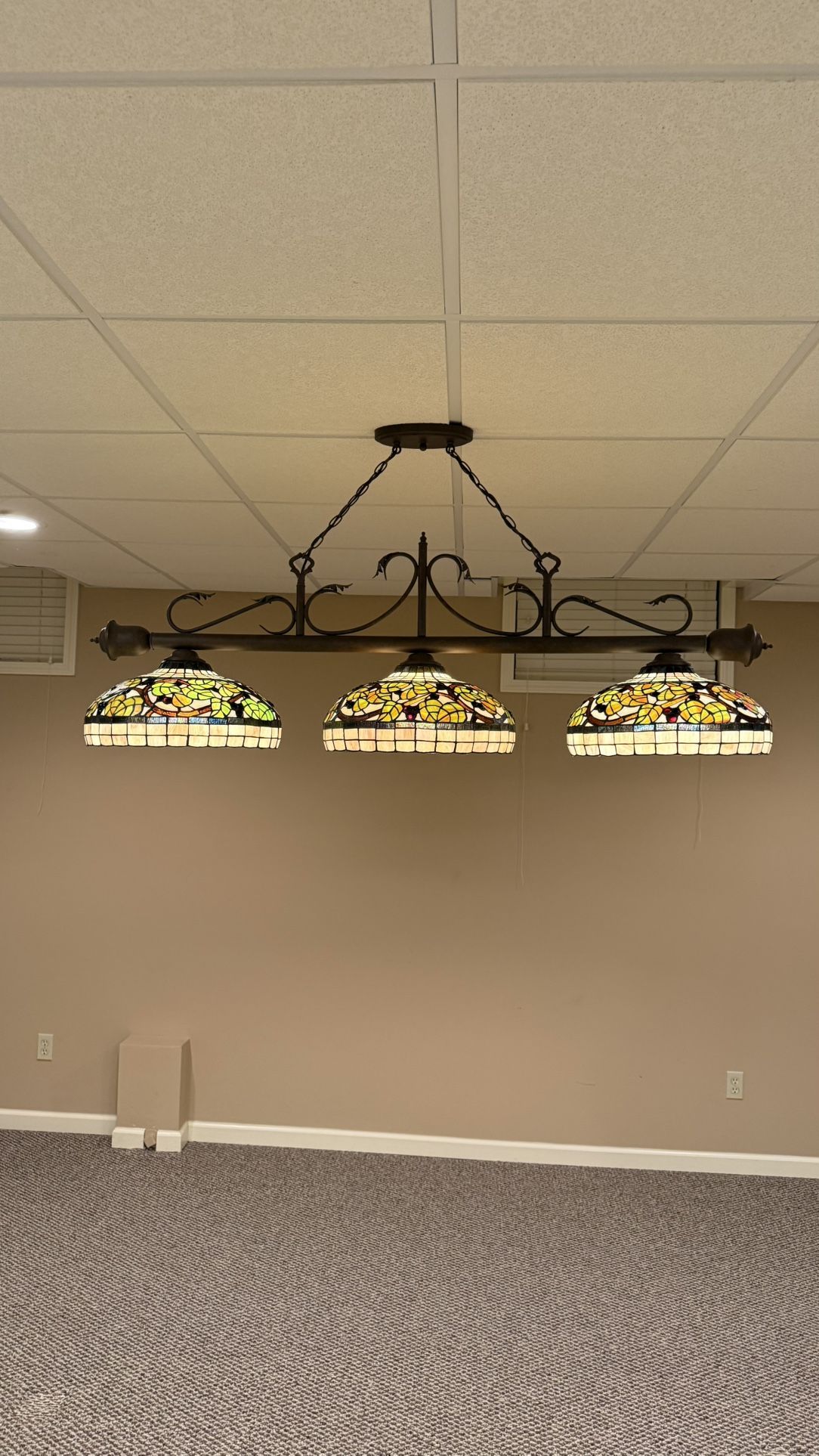 Tiffany Style Stained Glass Chandelier