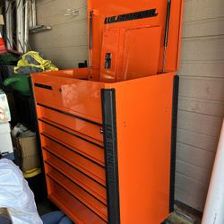 U.S. GENERAL 34 in. x 23 in., 6-Drawer Full-Bank Service Cart, Orange