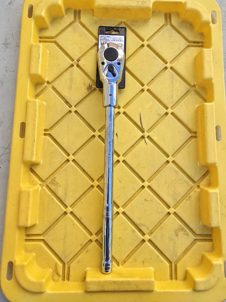 Powerbuilt Long Reach Ratchet 20 Inch Length, 3/4 Inch Drive,
Spiral-Machined Handle, 9 Degree Rotation, Reversible Switch
Hand Tool -