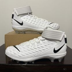 Nike Force Savage Pro 2 Football Cleats White Black AH4000-100 Men’s Size 11.5