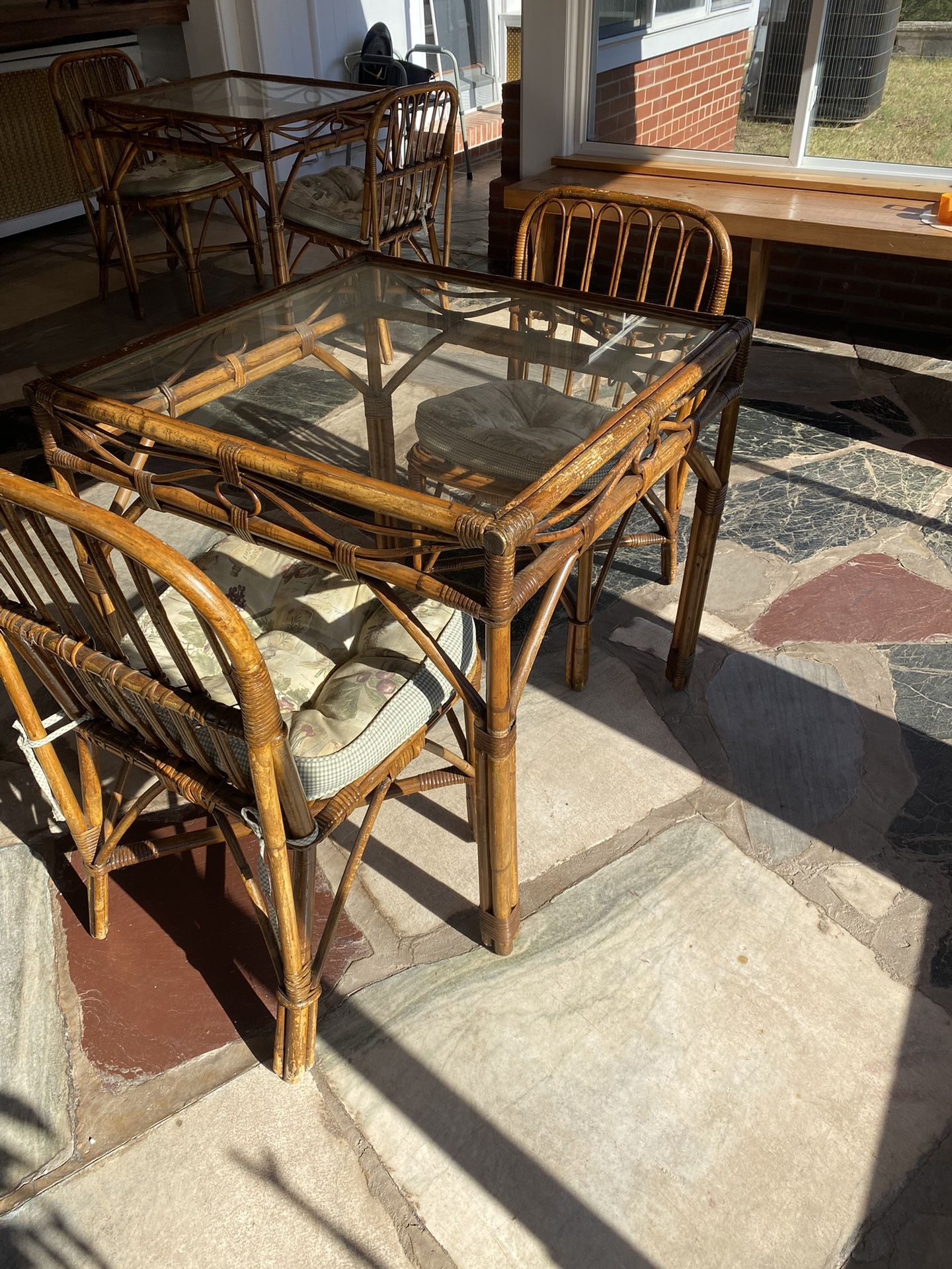 Antique Table With 2 Chairs 