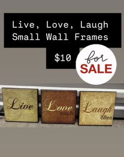 Live, Love, Laugh Small Wall Frames