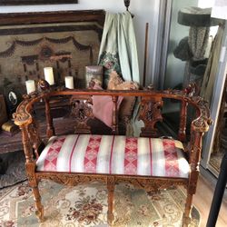 Very Unique Antique Entry Bench 