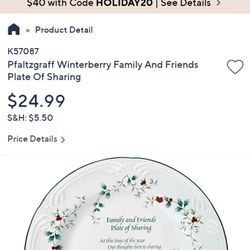 Winterberry 'Family and Friends Plate of Sharing' Platter....... CHECK OUT MY PAGE FOR MORE ITEMS