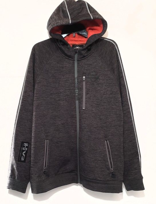 HARLEY-DAVIDSON PERFORMANCE BONDED FLEECE JACKET HOODED MENS SIZE XL