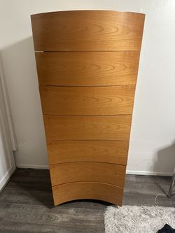 Contemporary mahogany six drawer chest