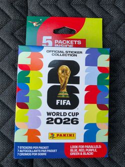 Panini World Cup 2026 5 Sticker Pack Box