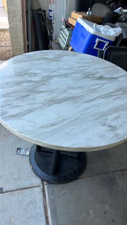 White marble table