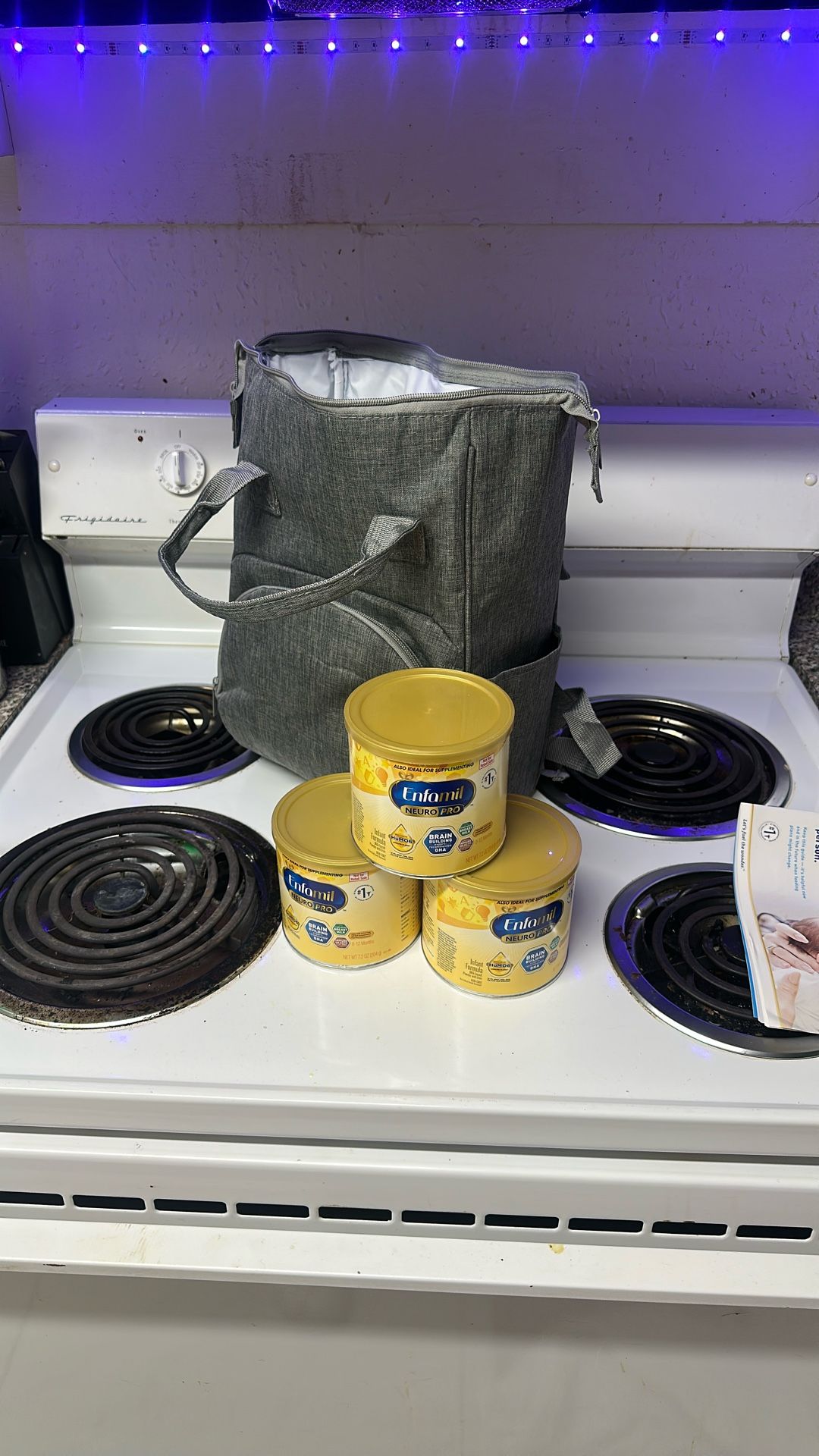 3 Containers ENFAMIL NEUROPRO INFANT FORMULA backpack not included