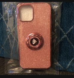 iPhone 12 Pink Sparkle Case W/ Ring Holder