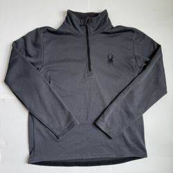 Mens Spyder Sweatshirt Logo  Embroidered Gray Pullover Size Large 