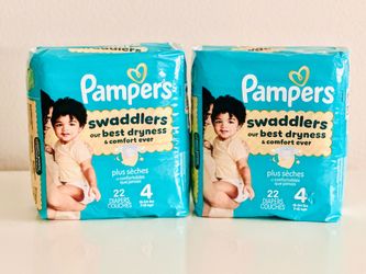 NEW Pampers Swaddlers Size 4 - Bundle (2 Packs / 44 Count)