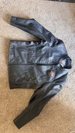 Harley-Davidson An American Legend Black Leather Motorcycle Jacket Men's Large