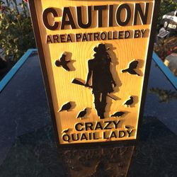 Quail Sign For Coop Or Gate.