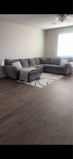 6 Piece Large Modular Sectional Sofa – Gray Movable Chaise