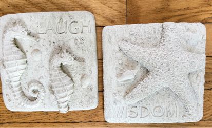 Coastal Stone Plaques Set of 2