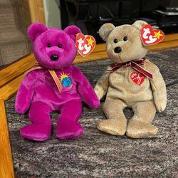 Millienium Bear And 1999 Signature Bear 