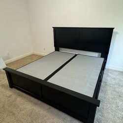 King Size Bed Frame + Box Springs