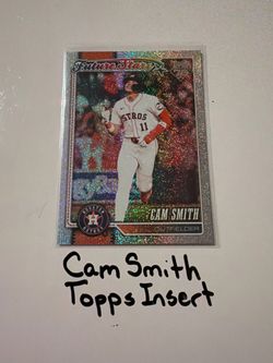 Cam Smith Houston Astros Outfielder Topps Short Print Insert Card.
