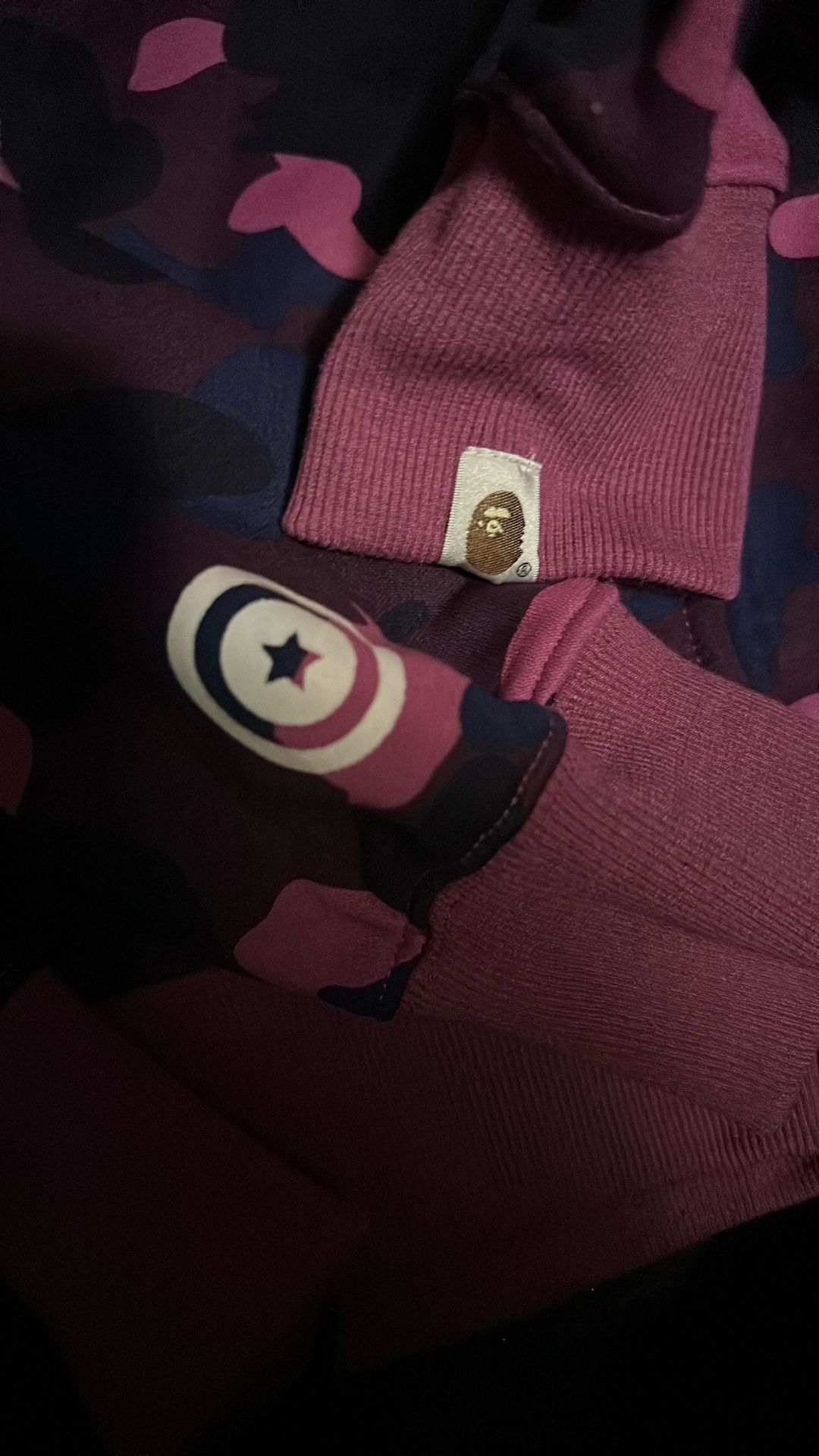 Purple bape hoodie
