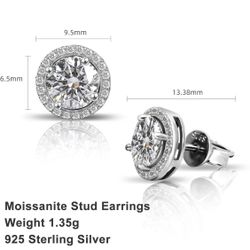 Moissanite Stud Earrings