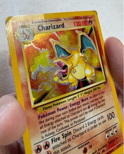 Pokemon Base Set Charizard Holo Heavy Play Damaged