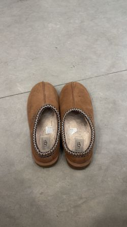 chestnut suede UGG Tasman II slippers