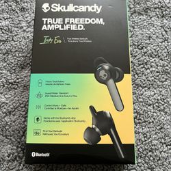 Skullcandy "Indy Evo" Earbuds Bluetooth Earbuds with Charging Case