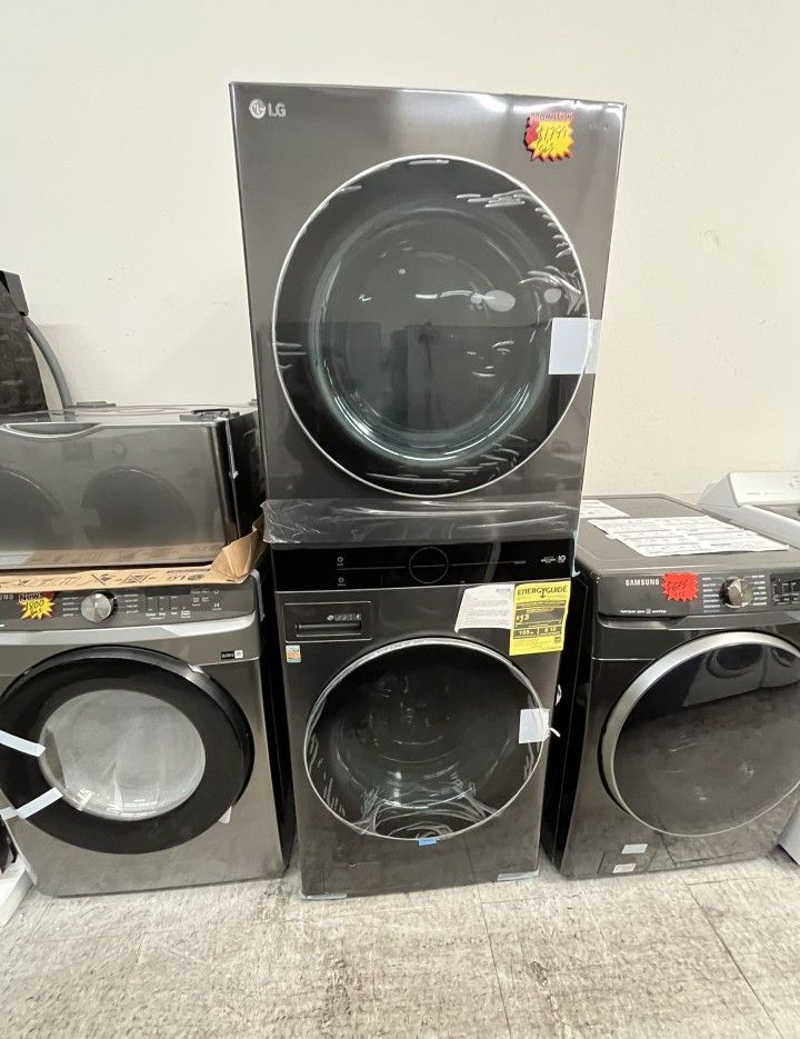 LG THINQ FRONT LOAD WASHER DRYER STACKABLE 27 WIDE for Sale in San