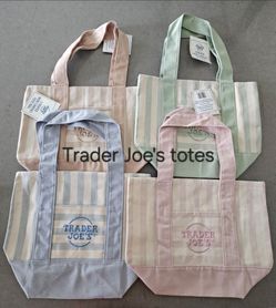 Trader Joe's striped totes