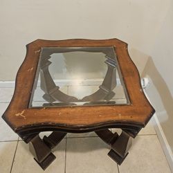 Sturdy Coffee Table with Glass Top x2