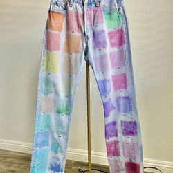 RARE Levi's 501 Jeans | Levi's x Collina Strada Vintage 501 Watercolor Designer Jeans (60% OFF)