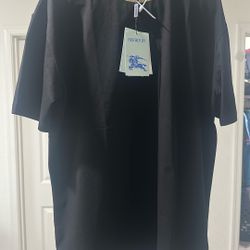 Burberry Check Trim Cotton T-shirt