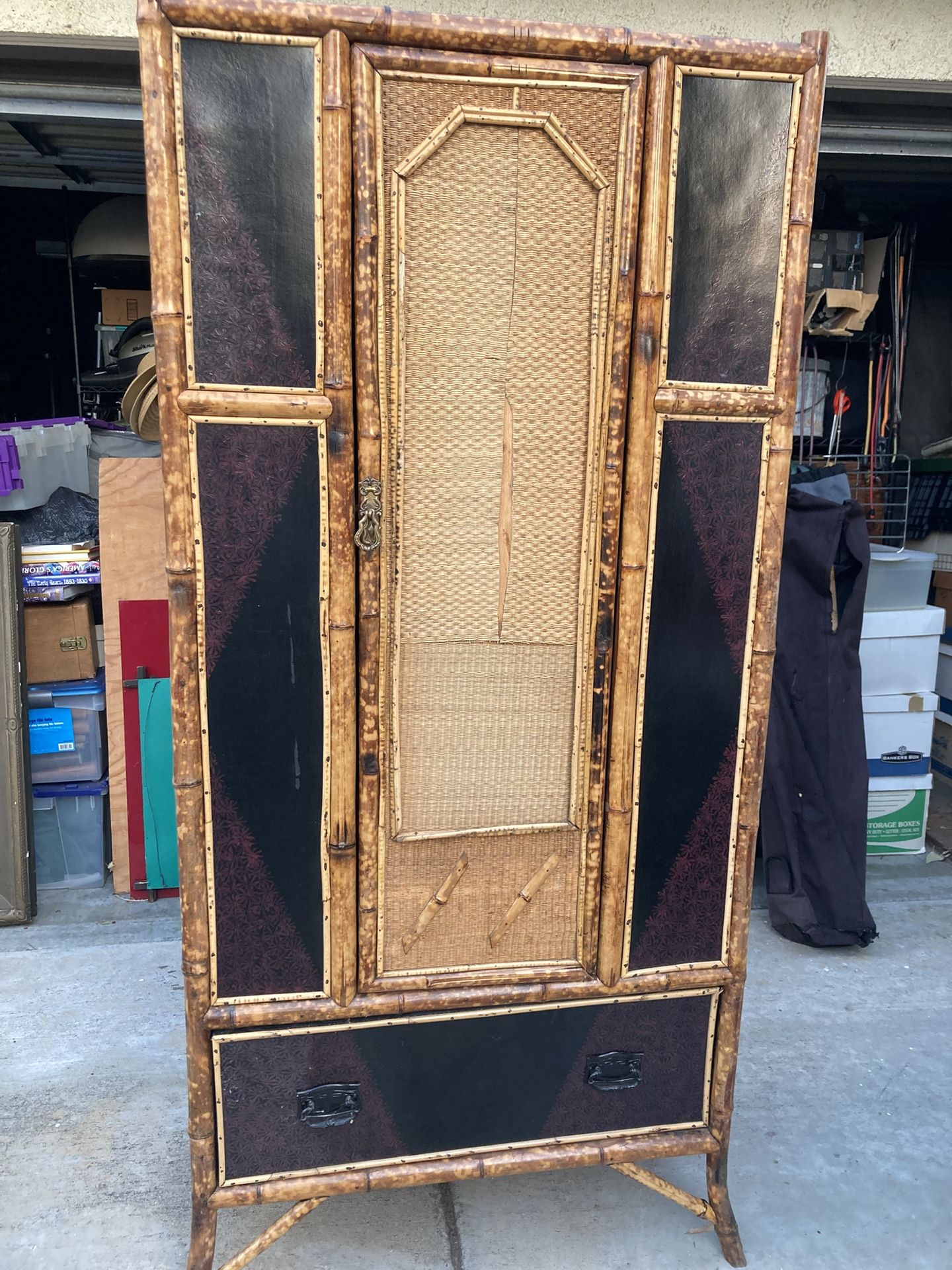 Vintage Bamboo Wardrobe