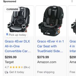 Graco 4 ever gently used car seat