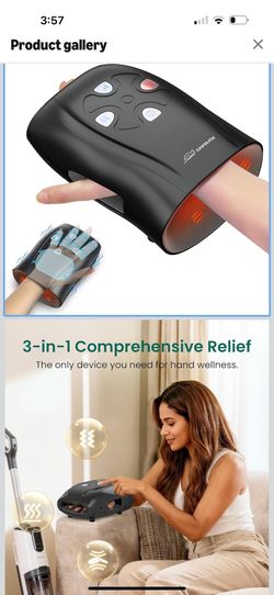 Wholesale Hand Massager with Heat and Compression, Vibration, Cordless Hand Massager for Arthristis, Carpal Tunnel, Gifts for Women, Men, Mom(Black)