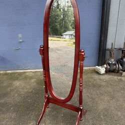 Freestanding Wood Framed Mirror