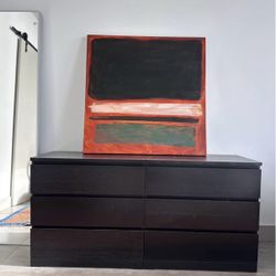 Wayfair 6 Drawer Black Wood Dresser With Attachable Handles 