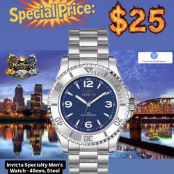 Invicta Specialty Men's Watch - 40mm, Steel (69478)
