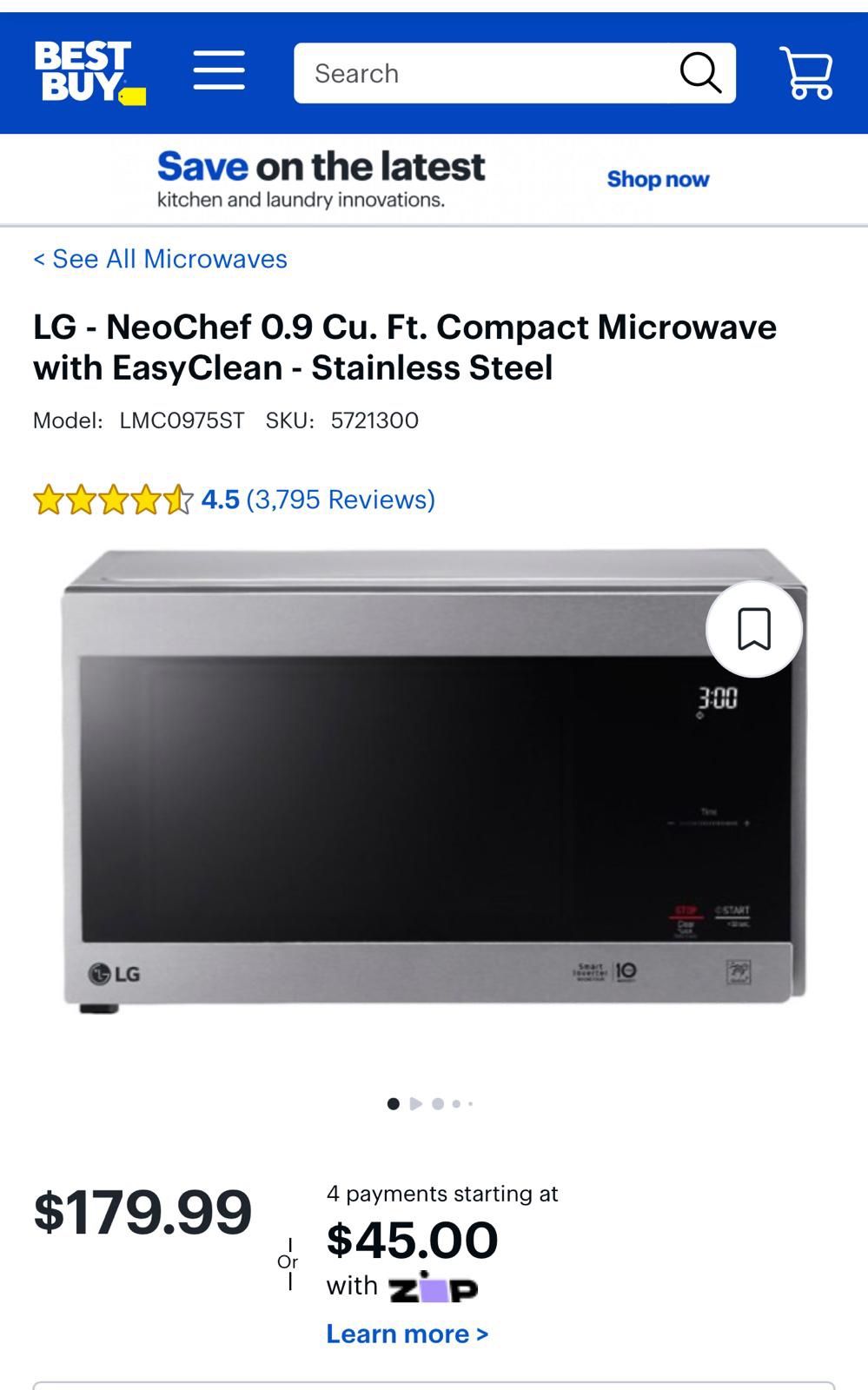 New LG Microwave 