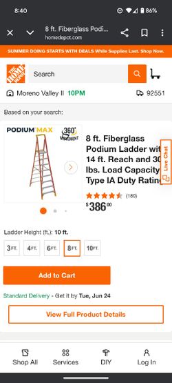 Werner podium Ladder PD6208