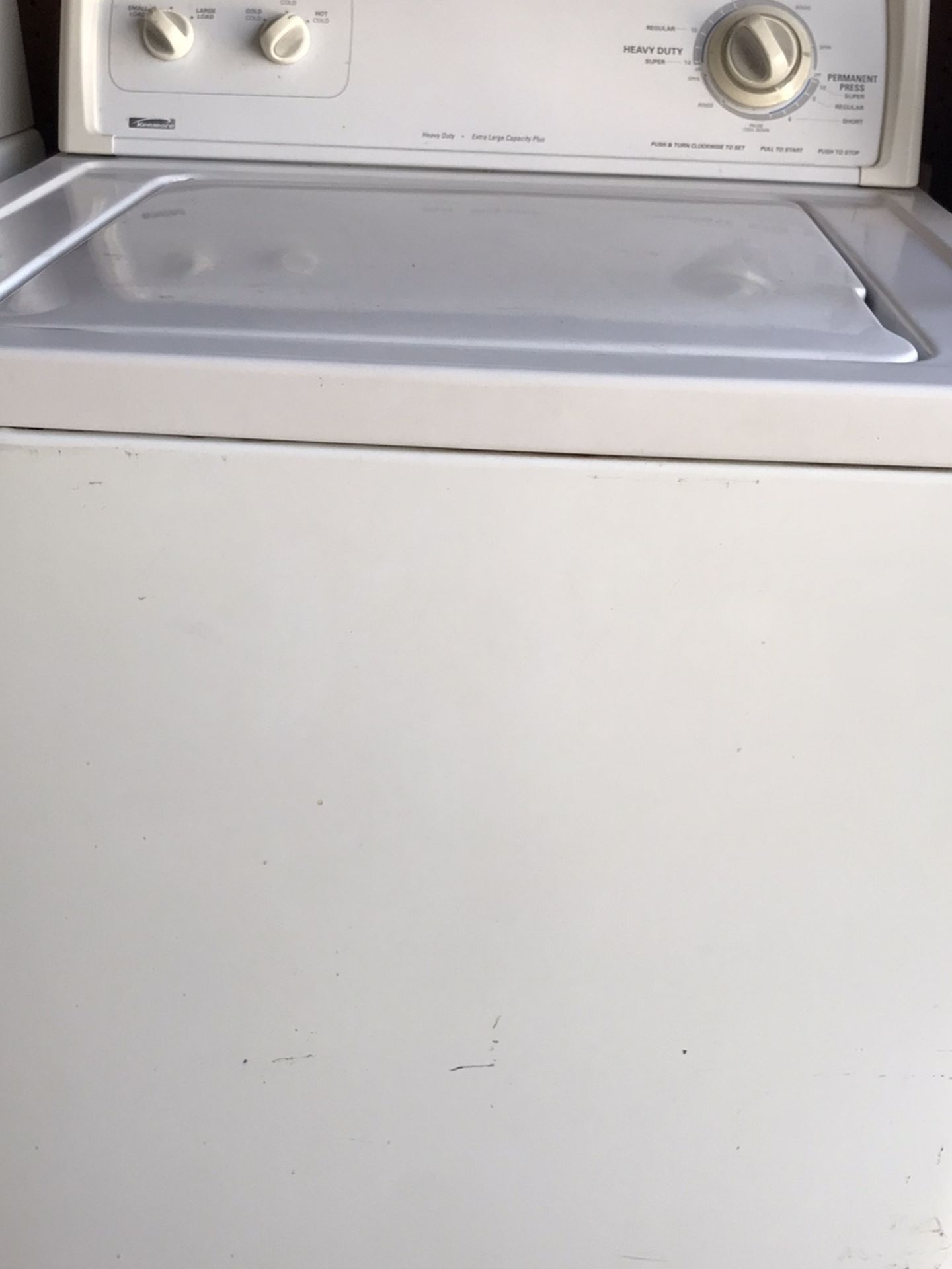 KENMORE WASHER HEAVY DUTY EXTRA LARGE CAPACITY PLUS