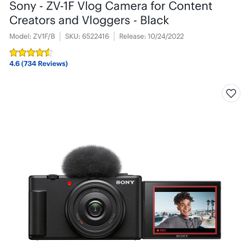 Sony Zv 1F Vlog Camera 