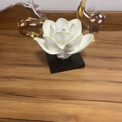 Large Vintage Pier One Imports Magnolia Flower Sculpture 