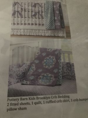Pottery Barn Kids Brooklyn Crib Bedding For Sale In North