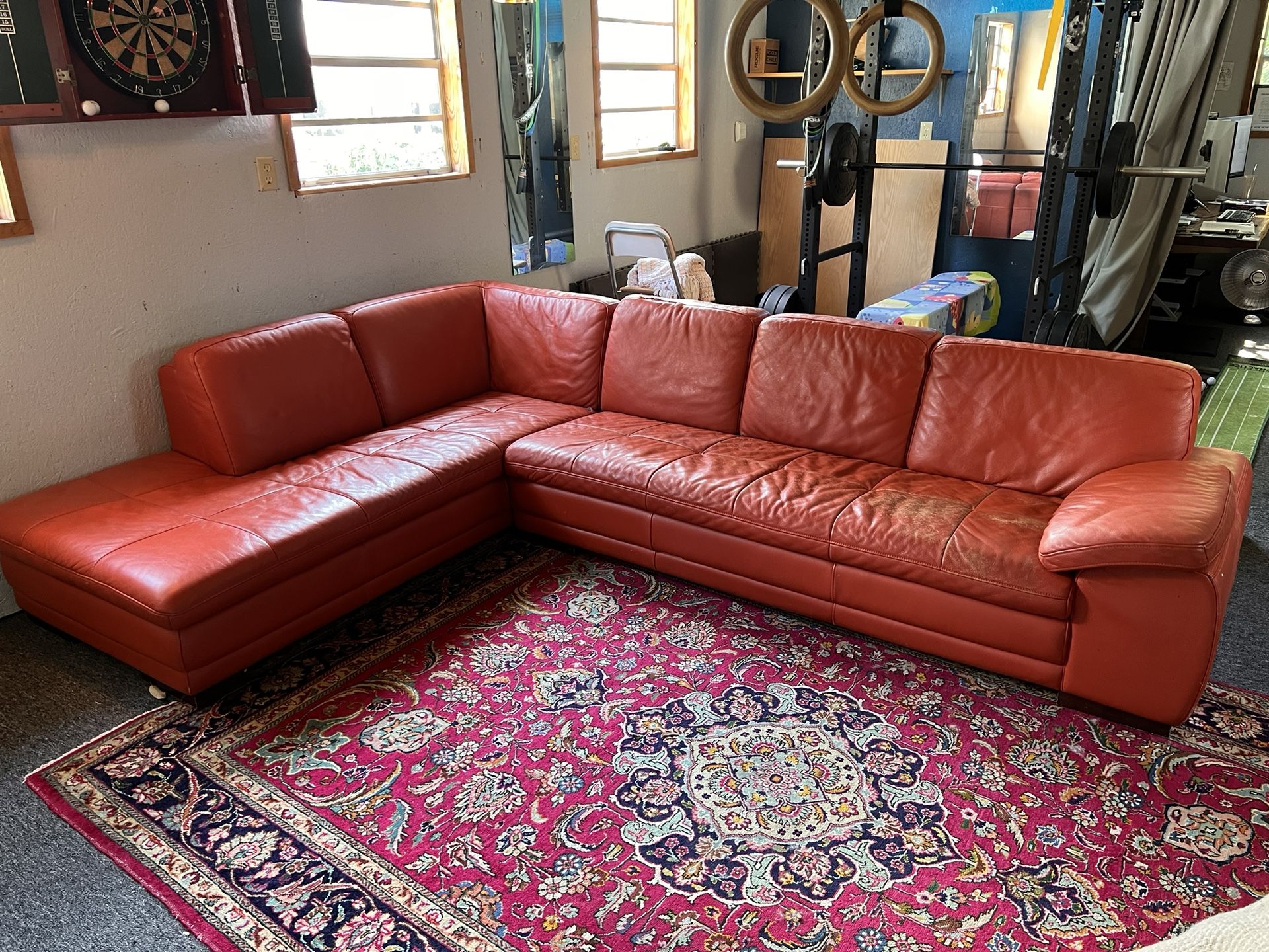 Copenhagen Sectional Sofa: Terracotta